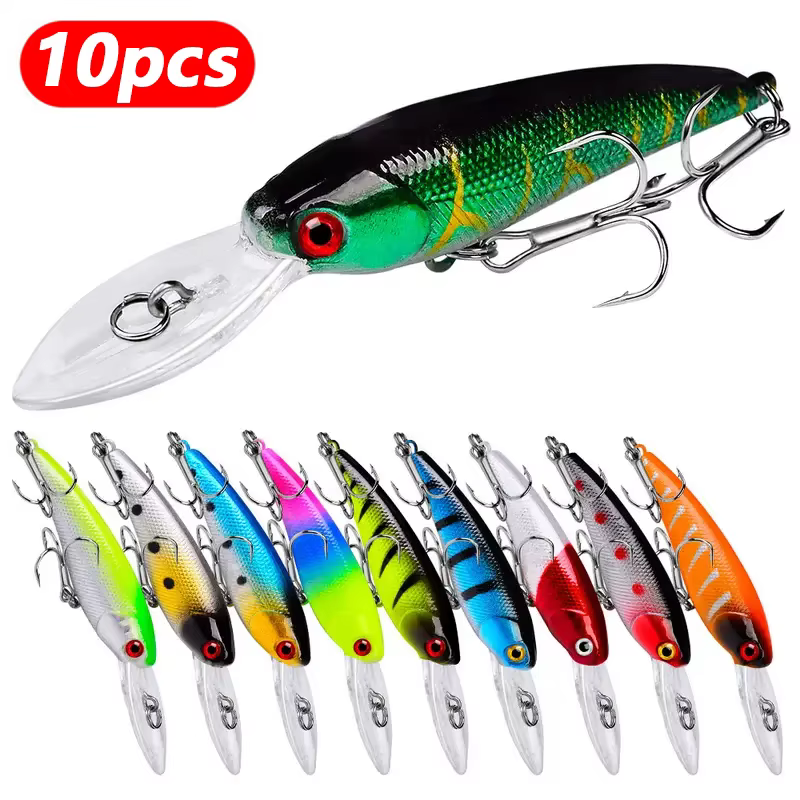 Señuelo Minnow Crankbait con ojos 3D para perca, lucio y carpa - imagen 2
