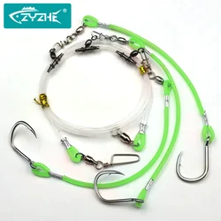 ZYZHE Monturas de pesca profundidad pre-atadas con anzuelo acero