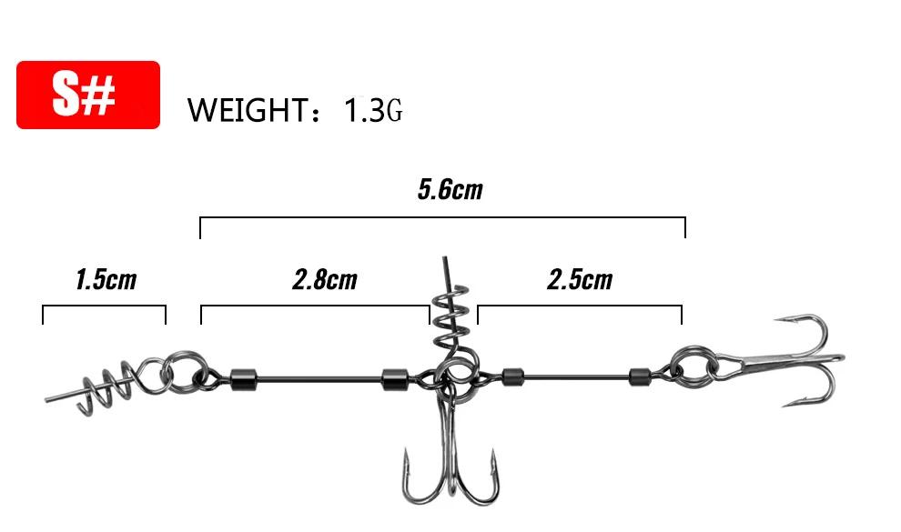 Juego completo de cables con gancho para pesca