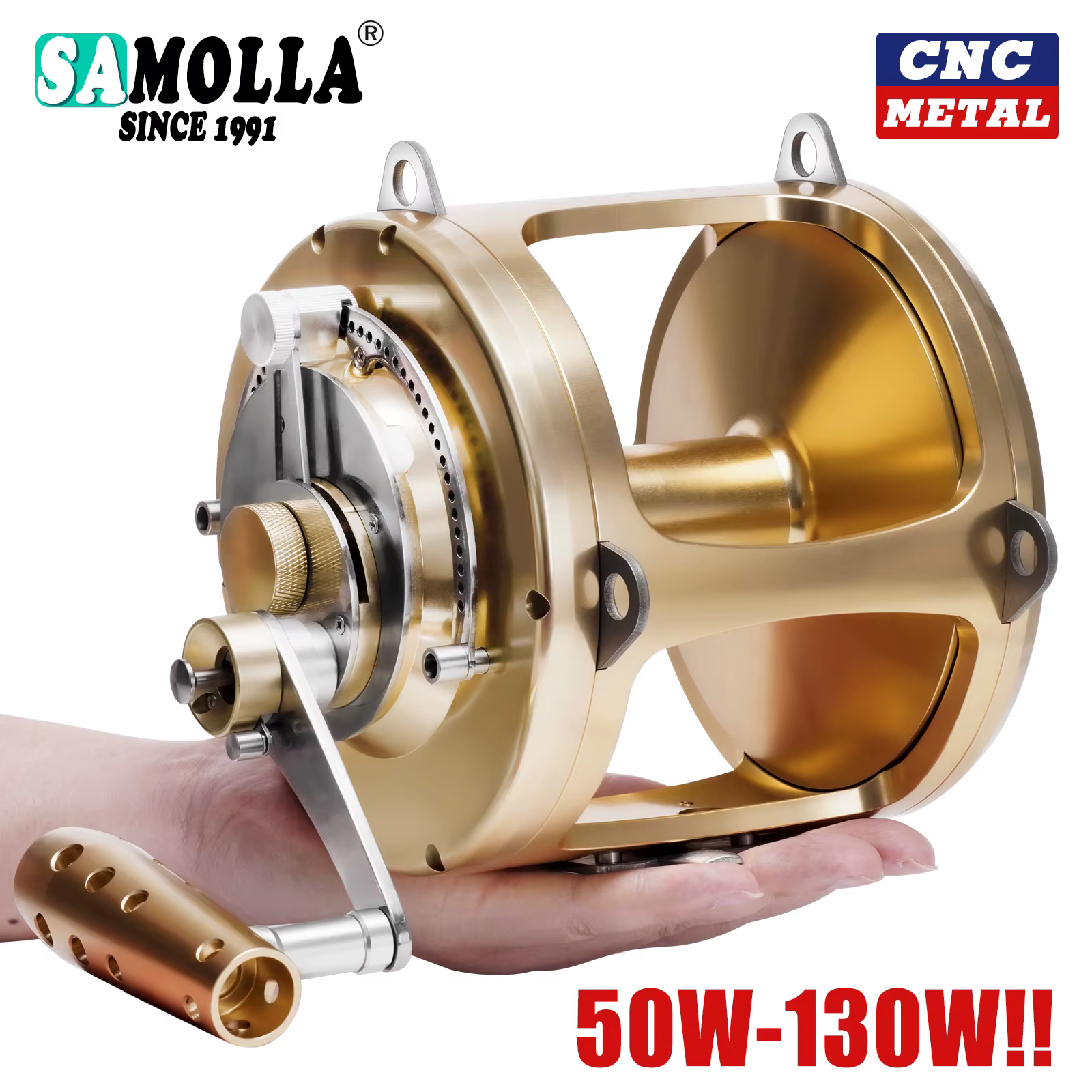 Carrete SAMOLLA Jigging lento offshore CNC – 48-80kg