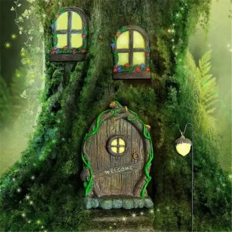 Colgante de elfo en miniatura con puertas y ventanas de gnomos - imagen 2