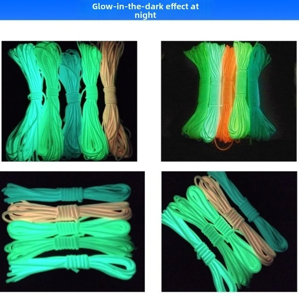 Paracord luminosa ultra resistente al desgaste para camping y pesca - imagen 2