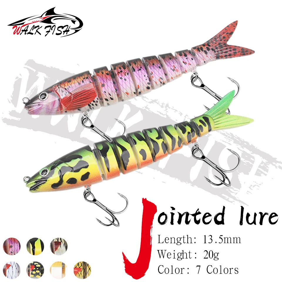 Señuelo articulado Swimbait Crankbait WALK FISH – agua dulce y salada - imagen 5