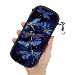 Monedero de PVC impermeable de doble capa con estampado para mujer