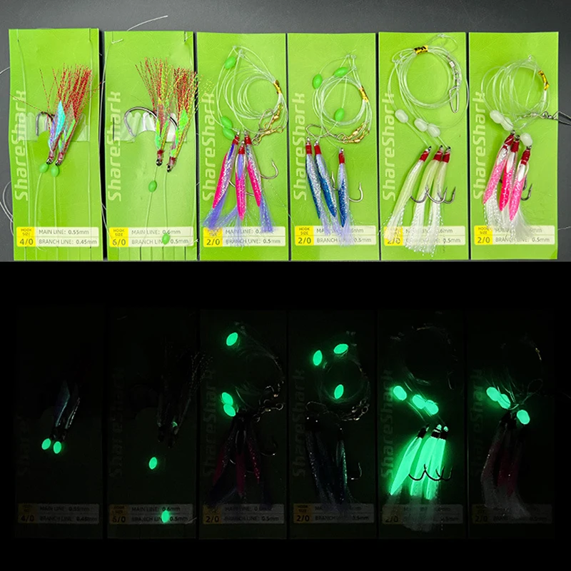 Aparejo Sabiki luminoso con señuelos de vinilo en racimo - imagen 3