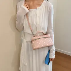 Bolso bandolera con cremallera y lunares – mensajero ligero mujer