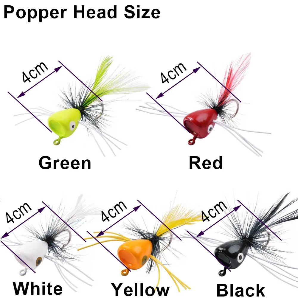 Señuelos flotantes con mosca - kit de 20 piezas para lubina y Walleye - imagen 4