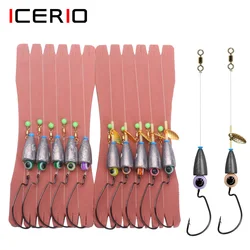 Kit Texas Rig y Carolina Rig ICERIO – Anzuelos para pesca de lubina