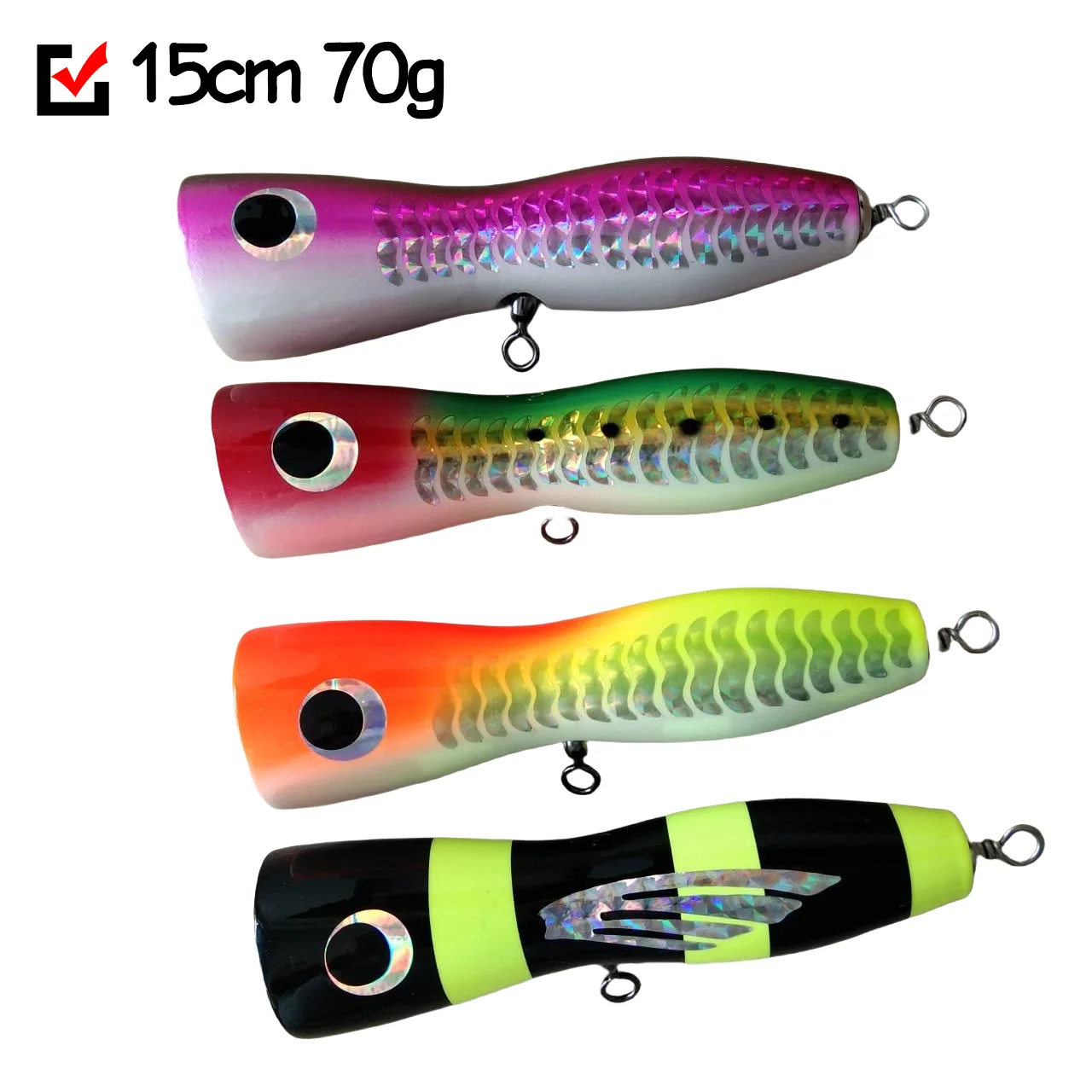 Crankbait minnow de madera cebo duro para lubina, lucio y trucha - imagen 4