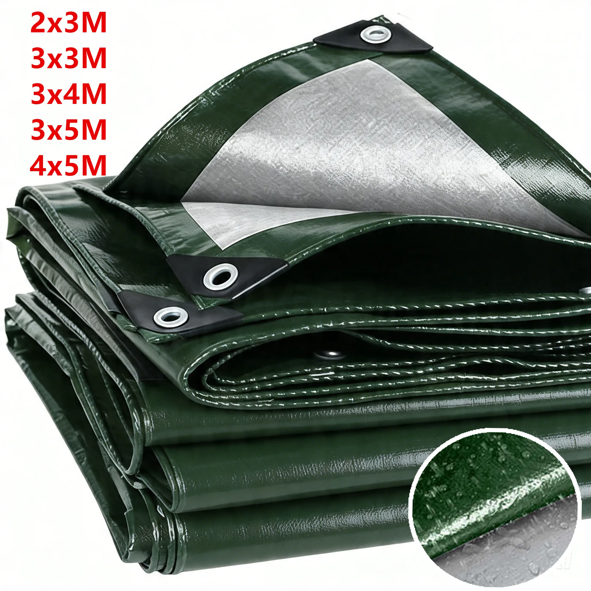 Lona impermeable de polietileno con ojales metálicos para camping - imagen 2
