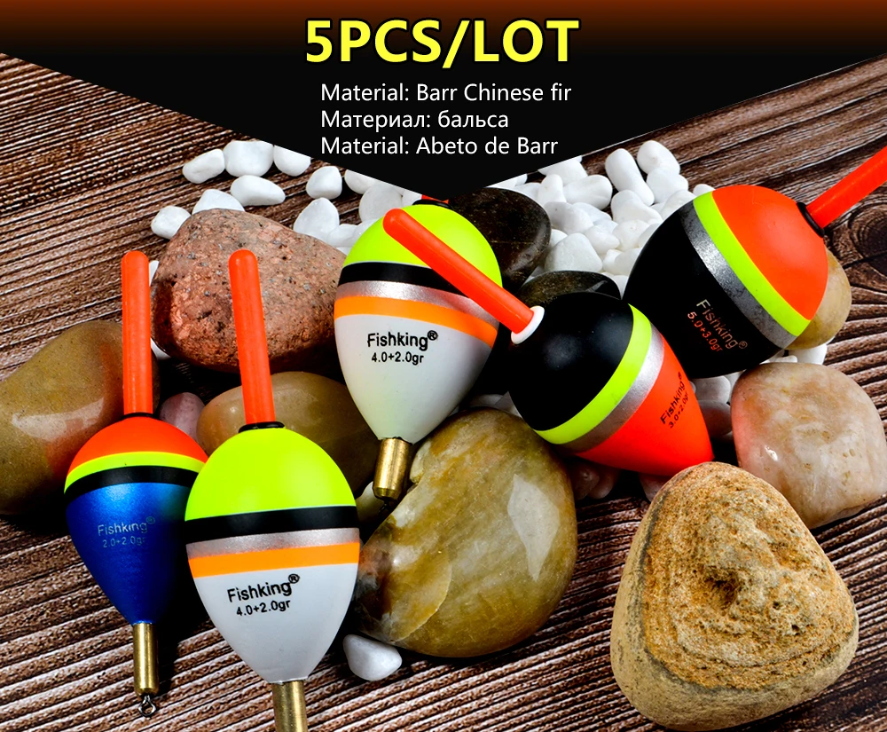 Set de 5 flotadores de pesca FTK Barguzinsky antideslizantes