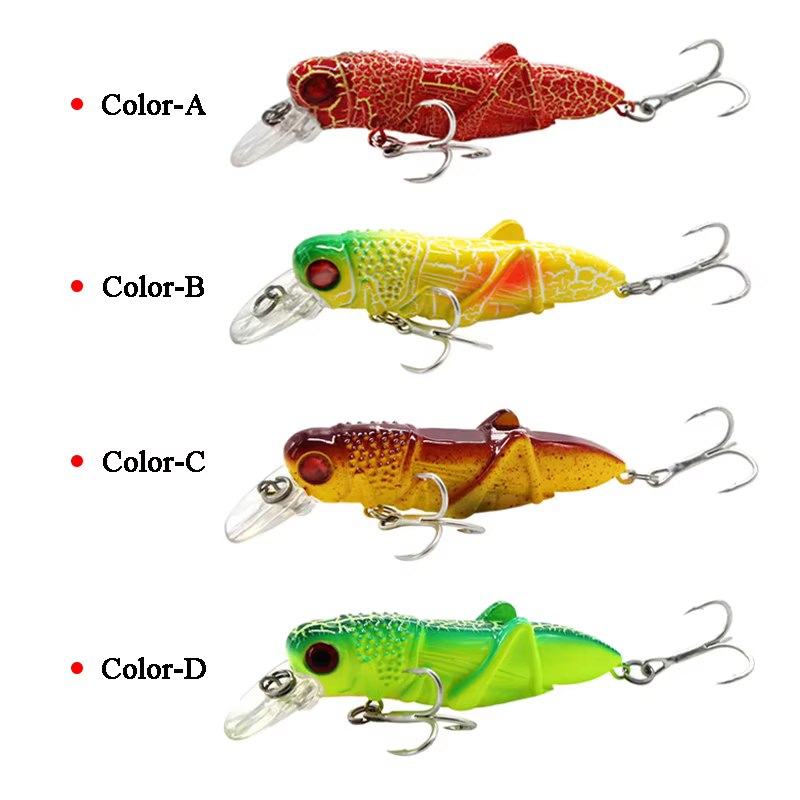 Minnow Grasshopper Señuelo Biónico para Perca con Efecto Langosta - imagen 3