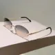 Gafas de pesca ovaladas sin montura con lentes degradadas UV400