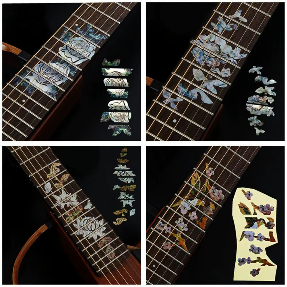 Calcomanías con incrustaciones cruzadas para diapasón de guitarra - imagen 3