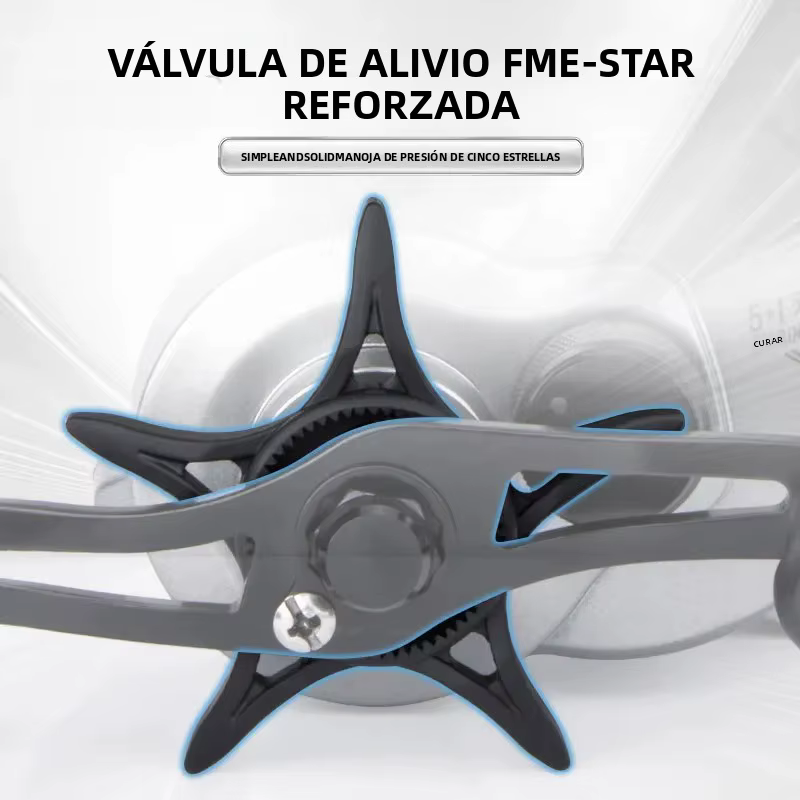 Carrete de pesca DEUKIO con freno y manivela de aluminio