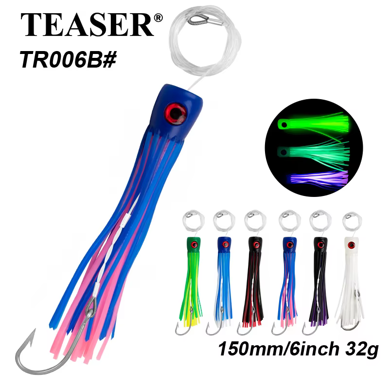 Teaser TR006-B 150mm Señuelo Trolling Marítimo con Falda