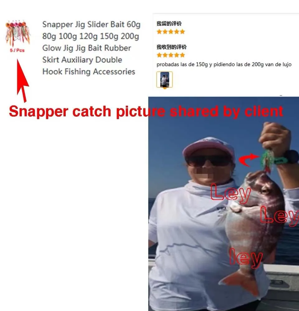 Señuelo deslizante para pescar snapper con falda de goma