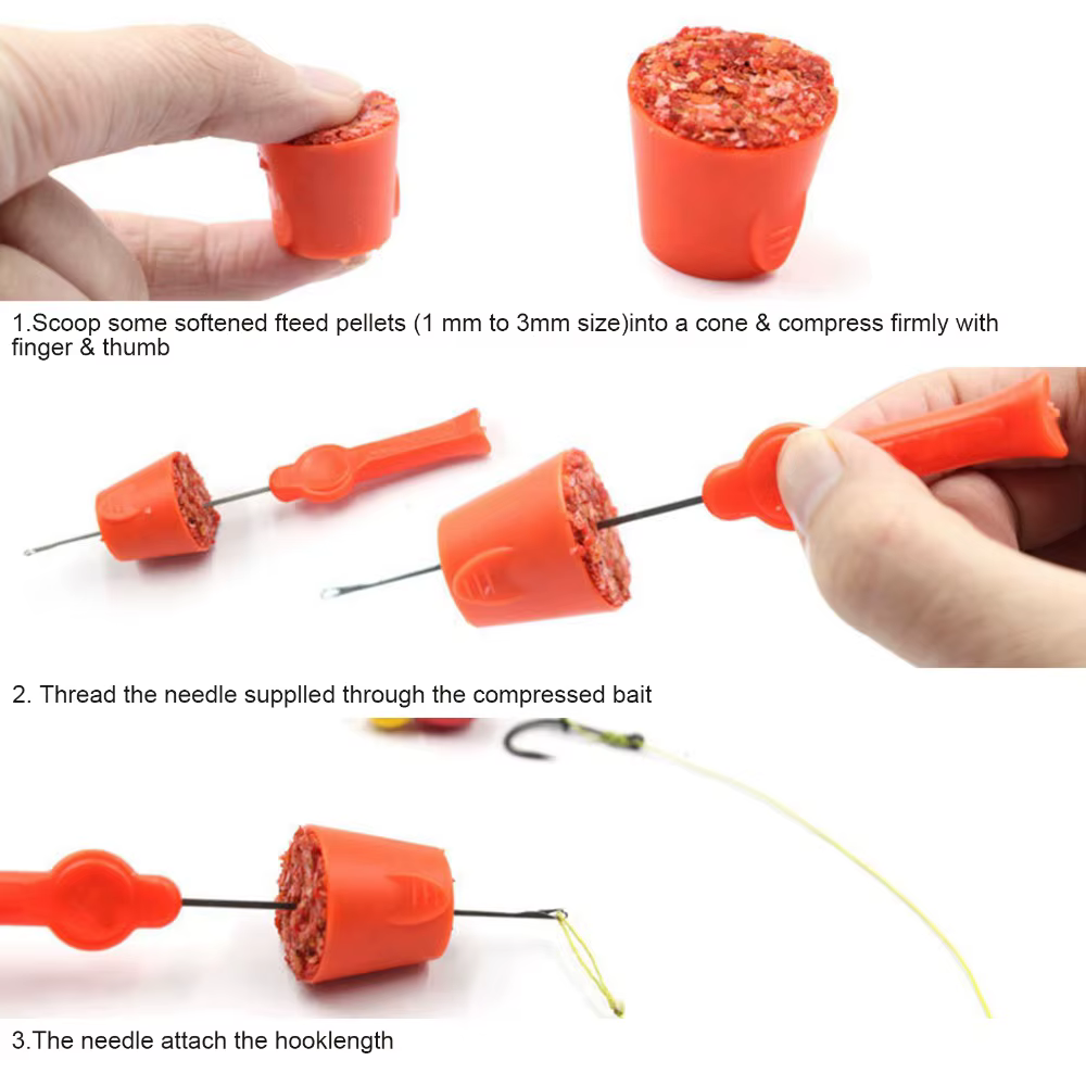 Kit Molde Cónico Pellets con Aguja de Cebado – Pesca Deportiva - imagen 5