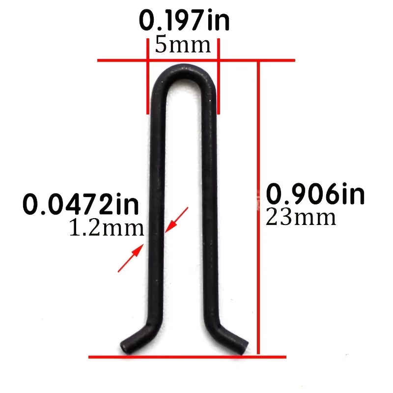 Anillas de Plomo en U para Carpa – Acabado Negro Mate para Montajes - imagen 4