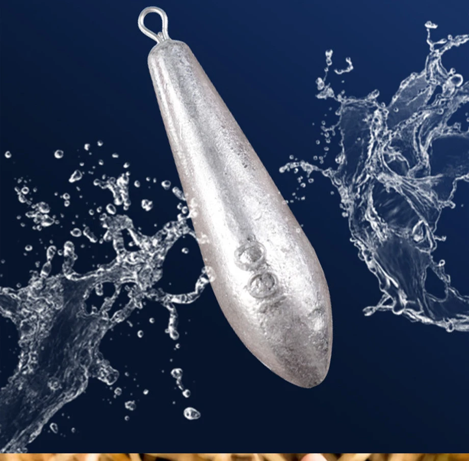 Plomo de bala tubo colgante con plantilla de metal para pesca en mar - imagen 2