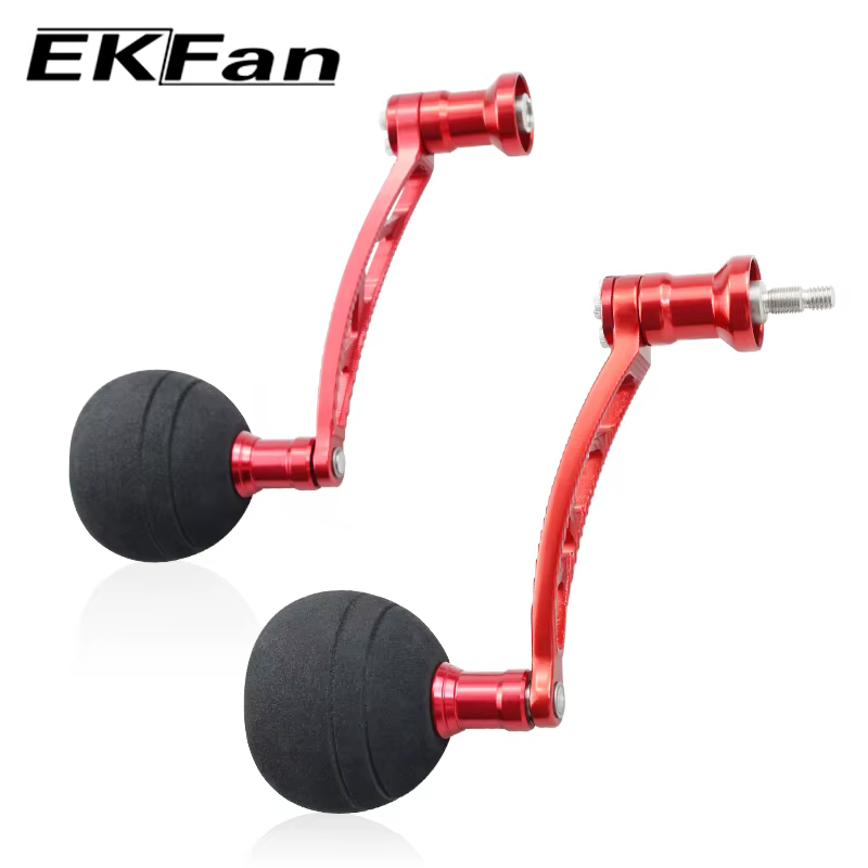 Manivela CNC aluminio con pomo EVA Ekfan 83mm para carretes spinning - imagen 4