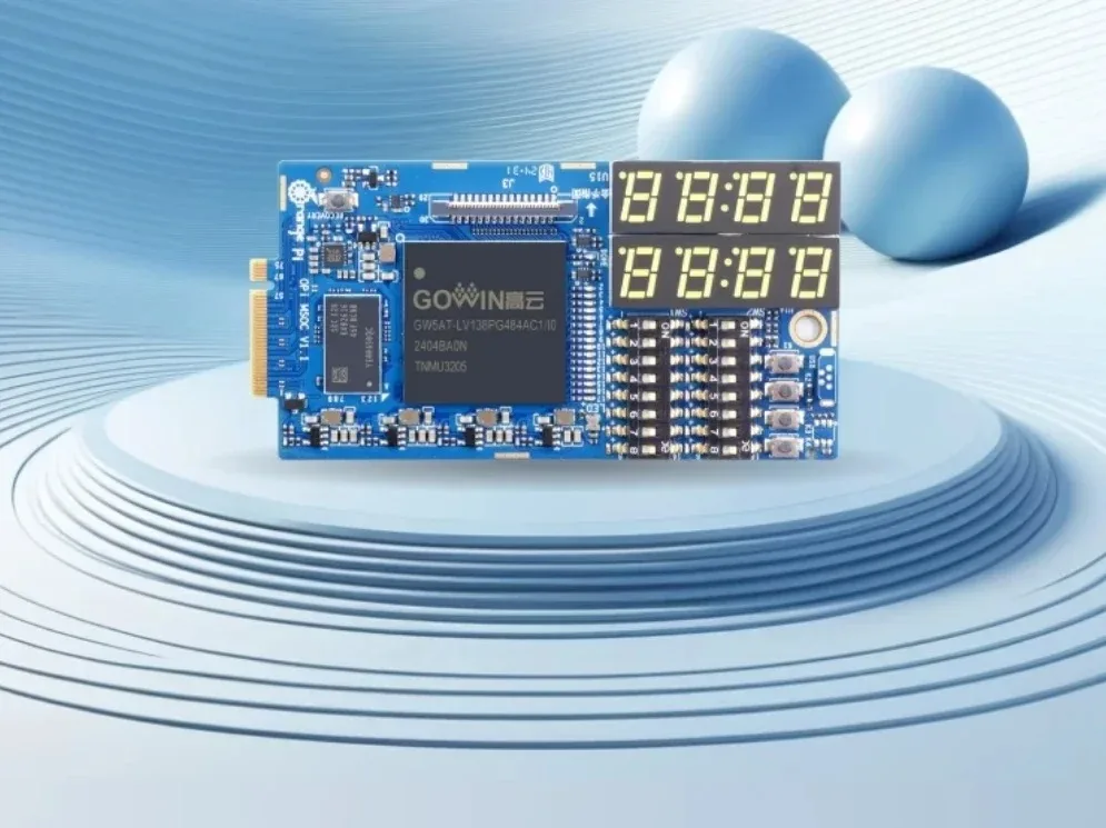 Detalle de la placa para proyectos de FPGA