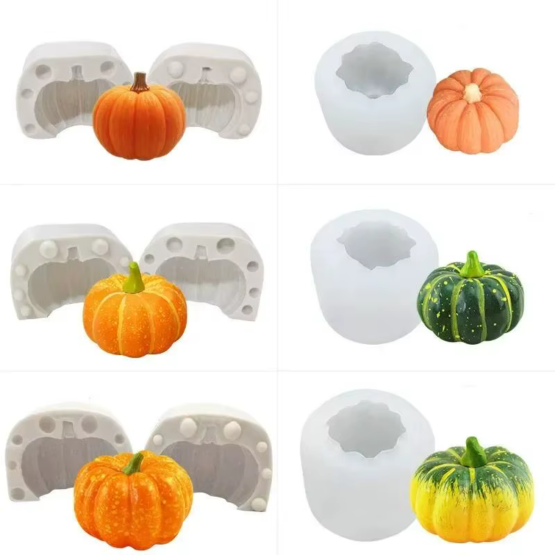 Molde de silicona con forma de calabaza para velas y jabones - imagen 5