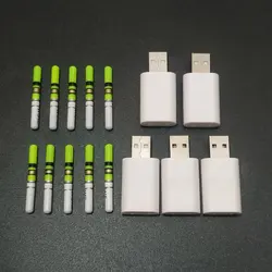 Barra luz LED recargable USB para flotador luminoso pesca nocturna