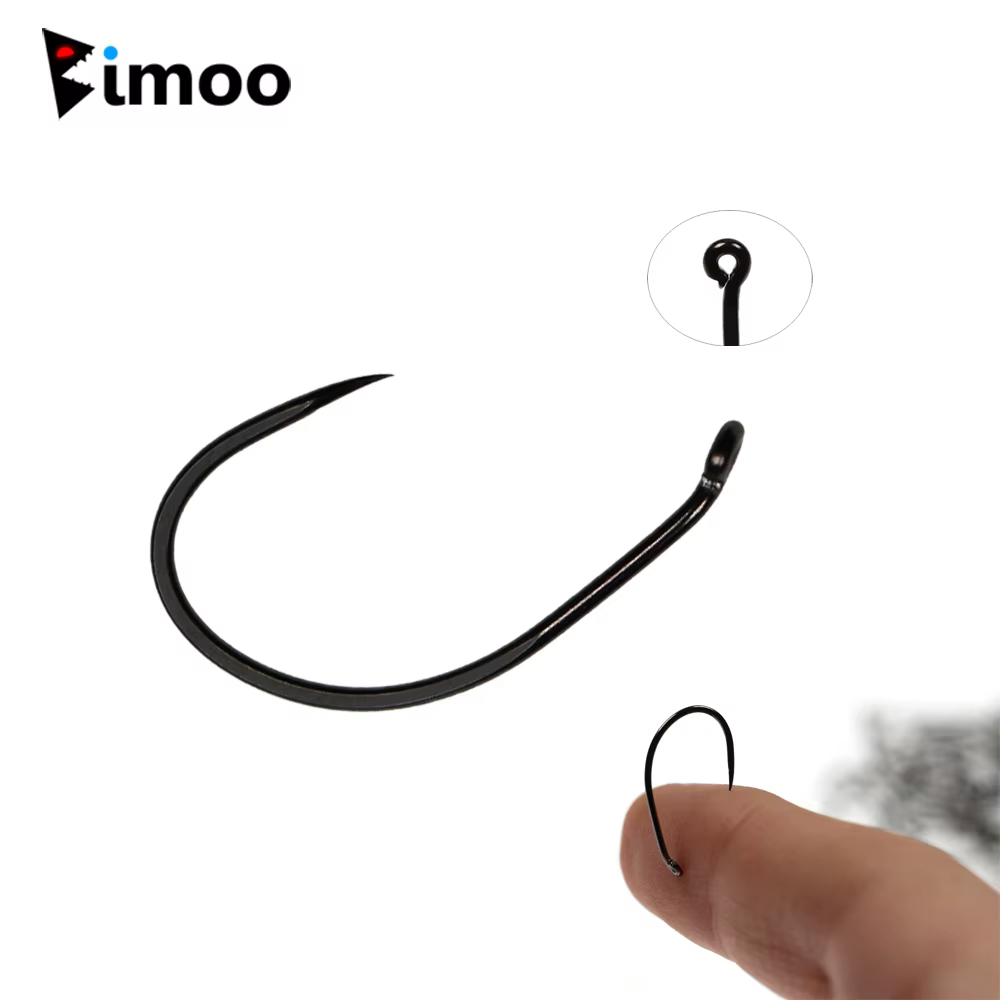Bimoo Anzuelo Curvo de Acero Alto Carbono para Ninfa y Mosca seca - imagen 5