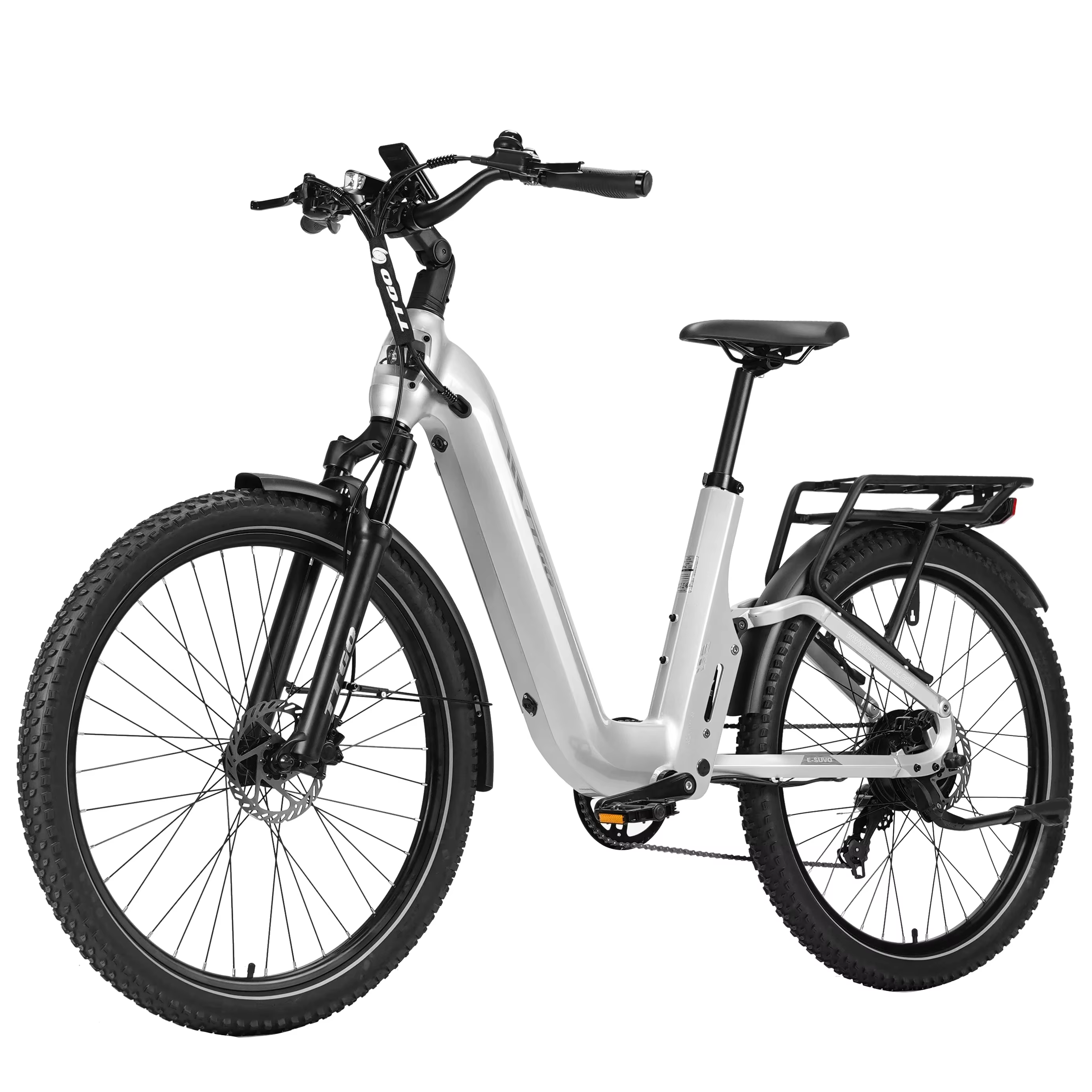 Vista lateral completa de la TTGO E-SUVO en entorno urbano