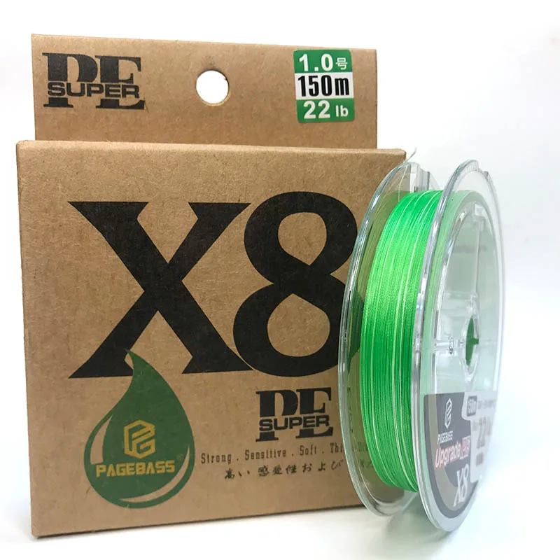 Línea trenzada de PE PAGEBASS 8X para pesca deportiva - imagen 4
