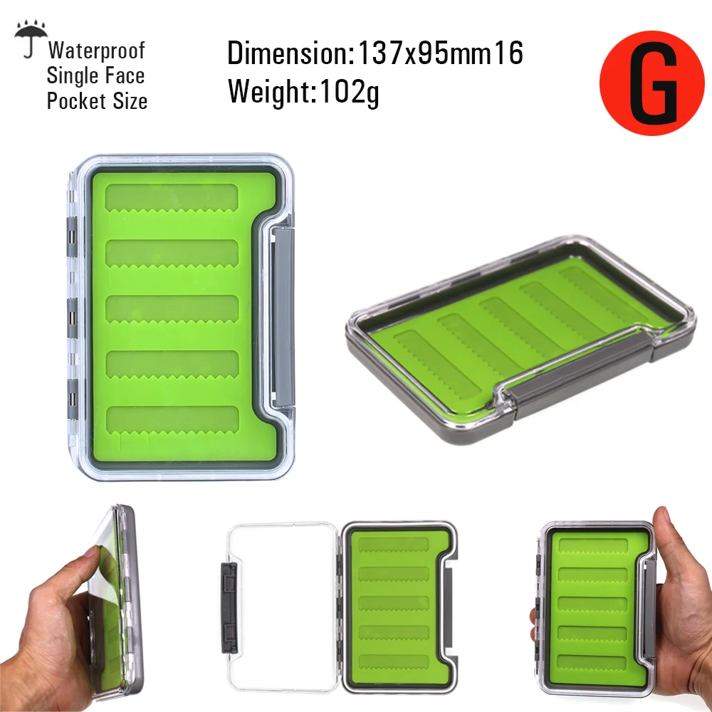 Caja impermeable para moscas Vtwins – ninfa seca con bolsillo - imagen 4
