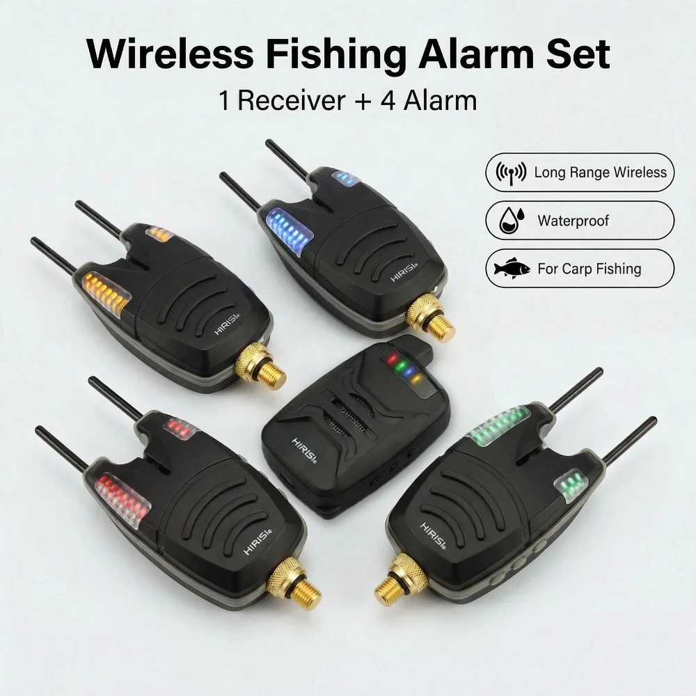 Alarma inalámbrica para pesca de carpas Hirisi, receptor largo - imagen 3