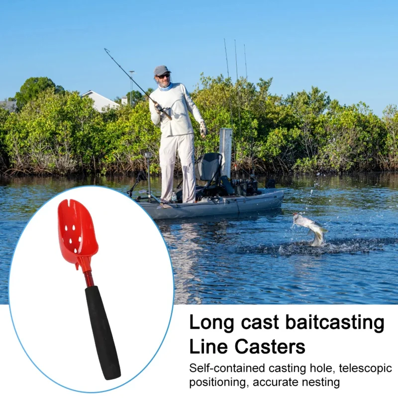 Cuchara retráctil para baitcasting con mango largo antideslizante - imagen 5