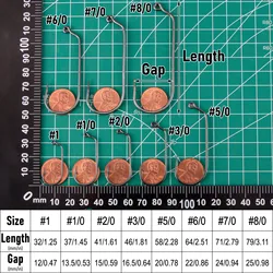 Aberdeen Anzuelos Jig de Acero Alto Carbono – Vástago largo
