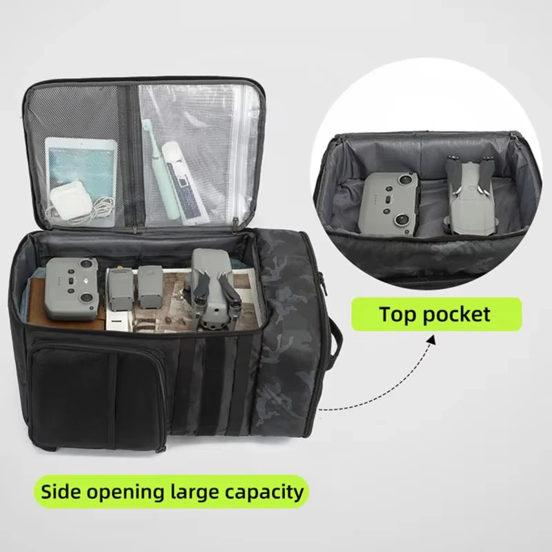 Mochila impermeable para pesca: transporte de dron y cámara multifunción - imagen 3