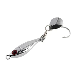 Señuelo cuchara spinner para lubina con fundición larga y anzuelos