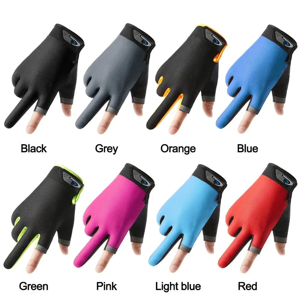 Guantes de pesca táctiles, medio dedo, cómodos para conducción - imagen 3