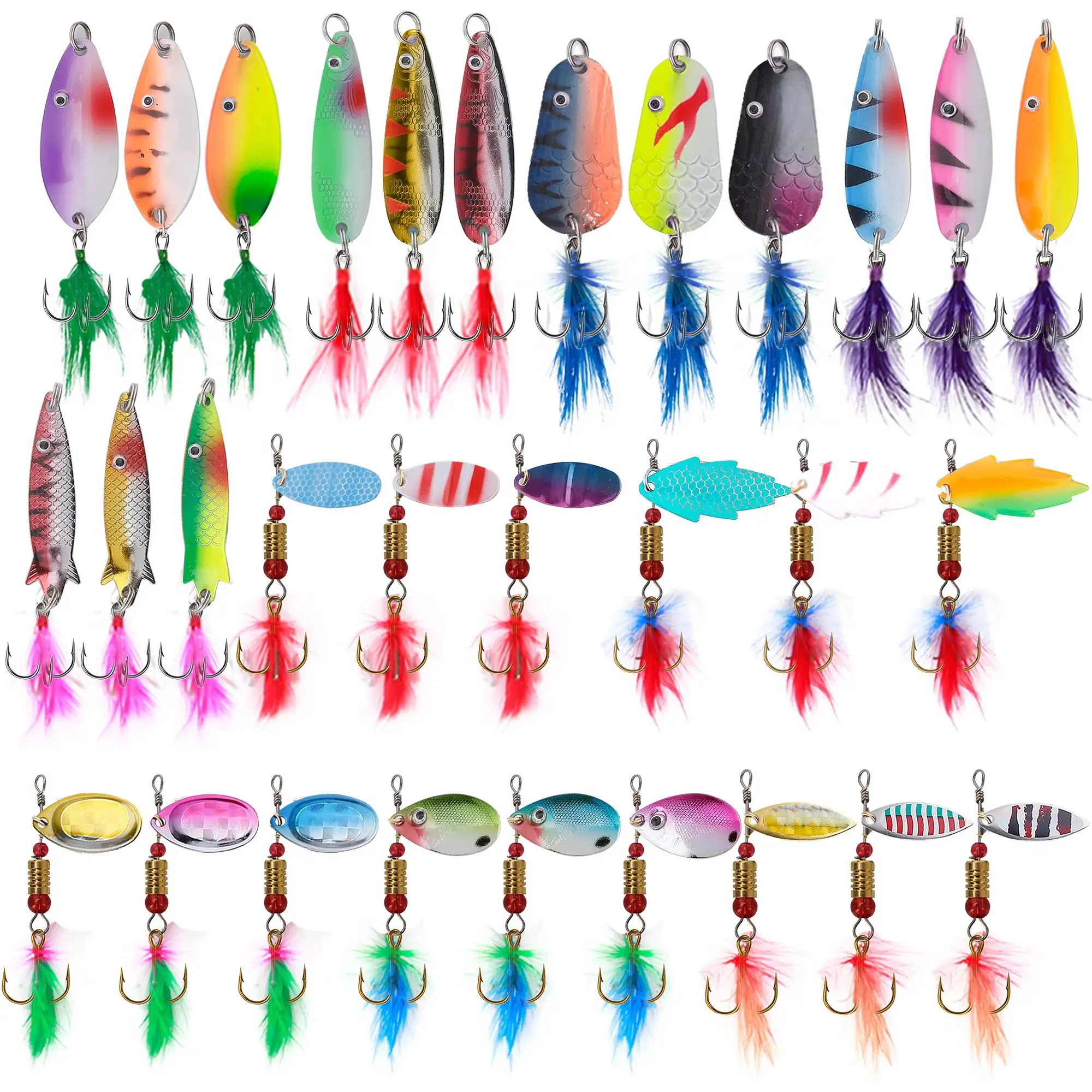 FREE FISHER Spinnerbaits y señuelos tipo cuchara para trucha - imagen 4