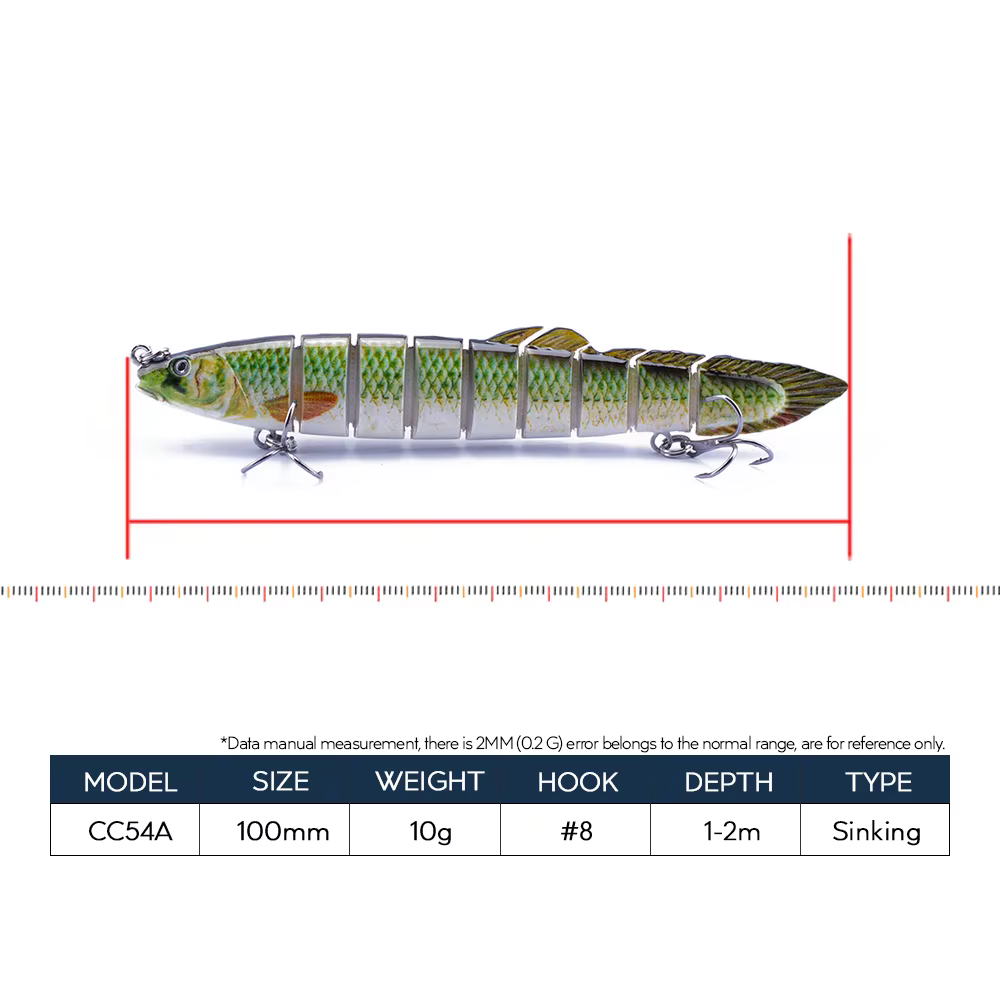 Hanlin Mini Anguila: señuelo articulado 10 cm, 10 g para lucio - imagen 5