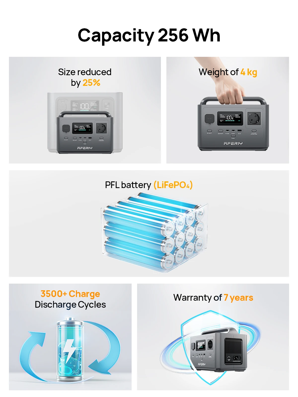 Aferiy AF-P040 estación de energía portátil LiFePO4 para camping - imagen 2