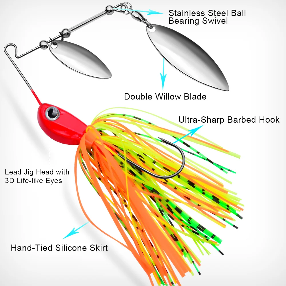 Chatter Bait PROBEROS para lubina con cuchara y anzuelo - imagen 5