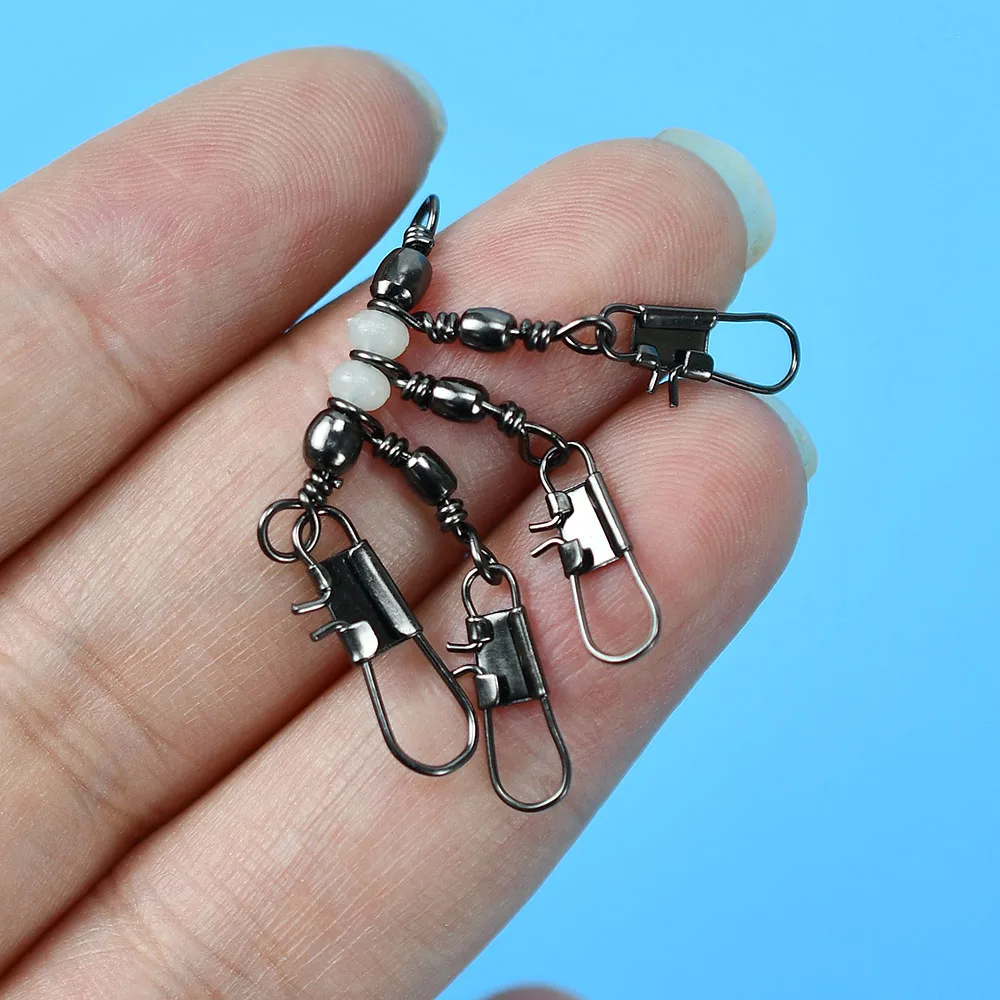 Conectores giratorios 3 vías con mosquetón y anillo de acero - imagen 4
