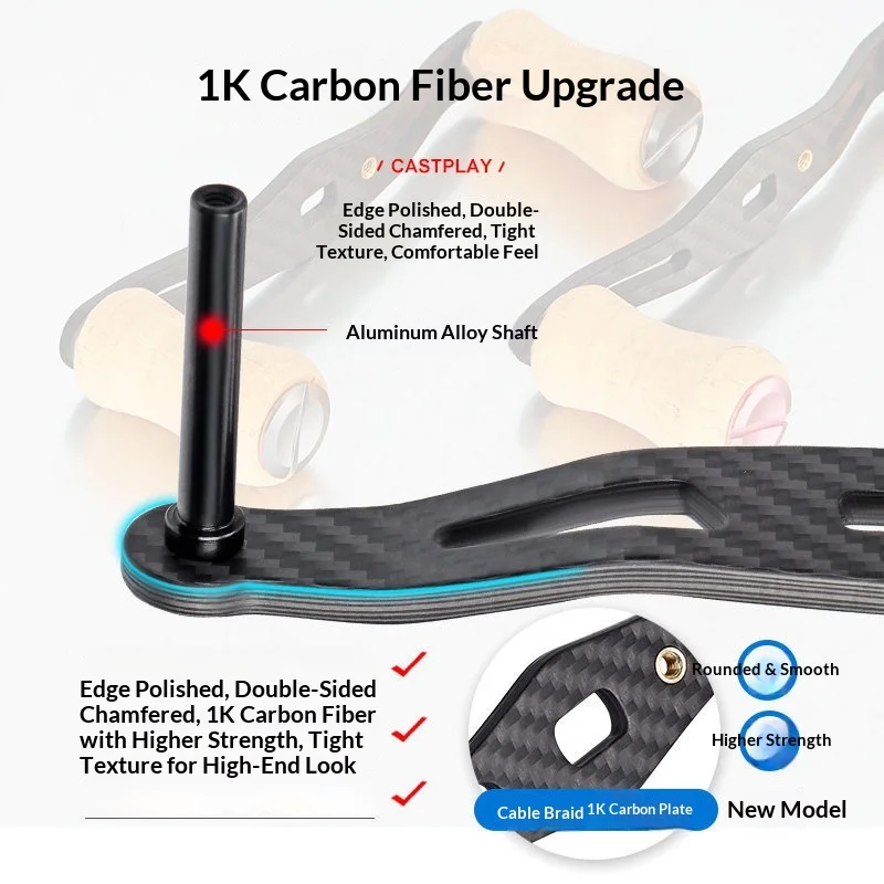 Perilla carbono Castplay Cork Series para carrete baitcasting - imagen 3