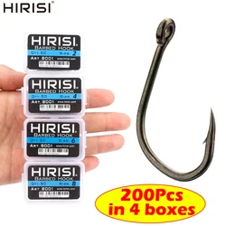 Anzuelos con ojo Hirisi 8001 PTFE, acero carbono inox afilado