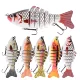 Señuelo oscilante multisegmento de plástico duro biomimético para pesca - imagen 3