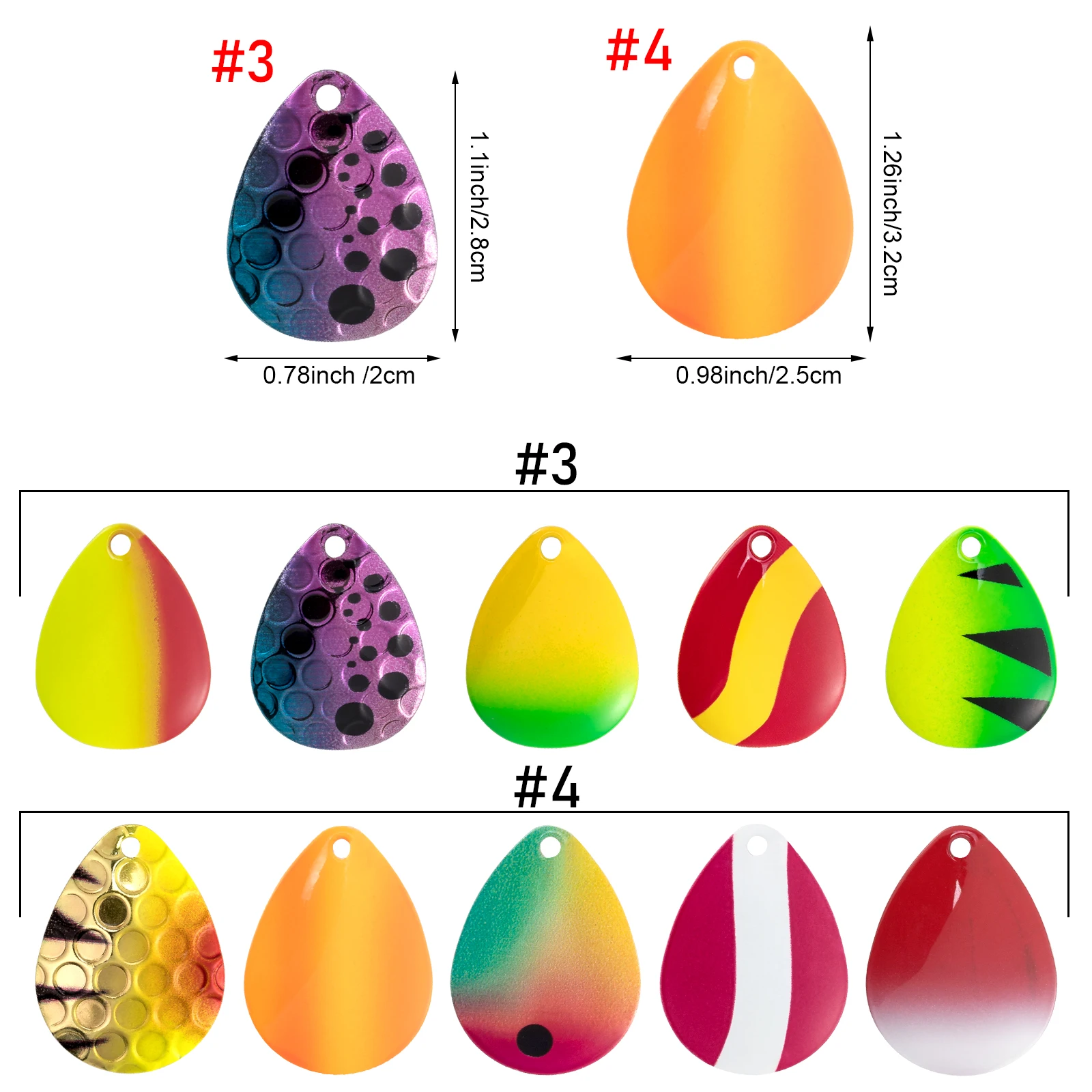 Aparejos Walleye con colores variados