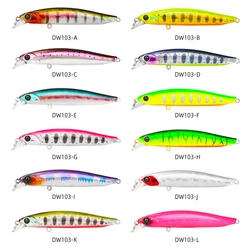 TSURINOYA 90SS Cebo duro Minnow Hundimiento lento aguas poco profundas
