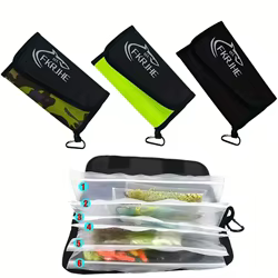 Bolsa de Pesca PVC Impermeable con Compartimentos para Señuelos Blandos