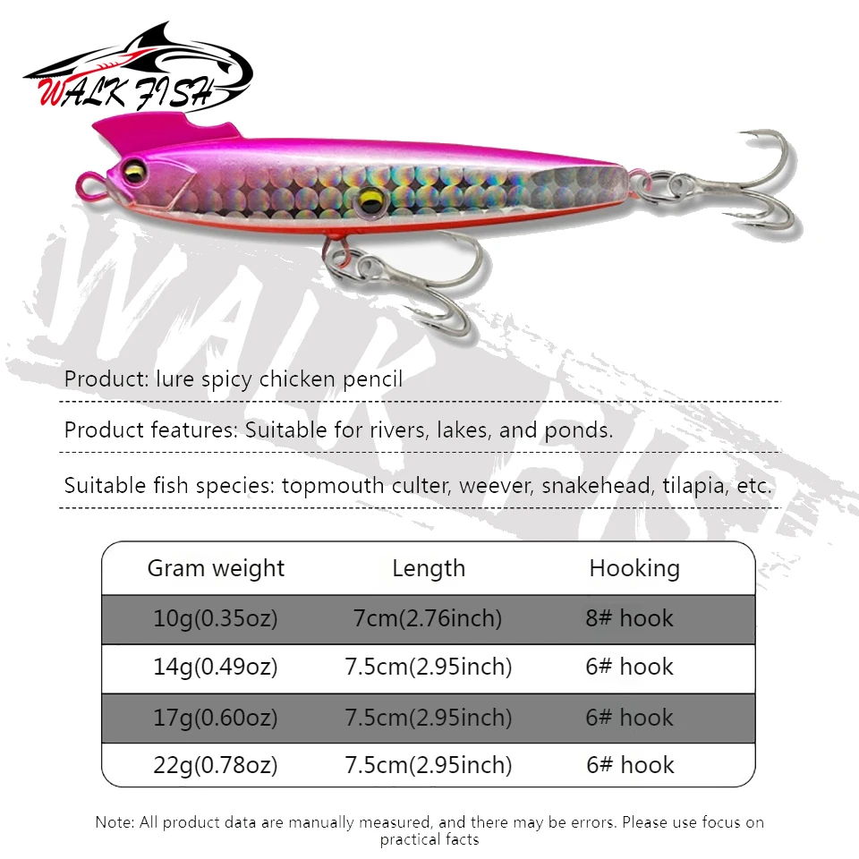 Perfil tipo lápiz para pesca vertical